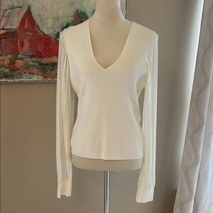 Reiss Cream Knit Top